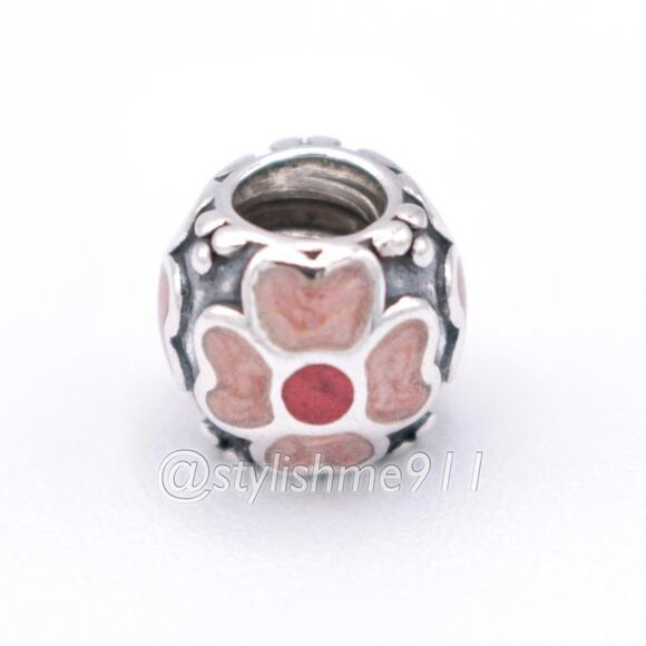 Authentic PANDORA Red Daisy Charm - 790433ER - Picture 8 of 9